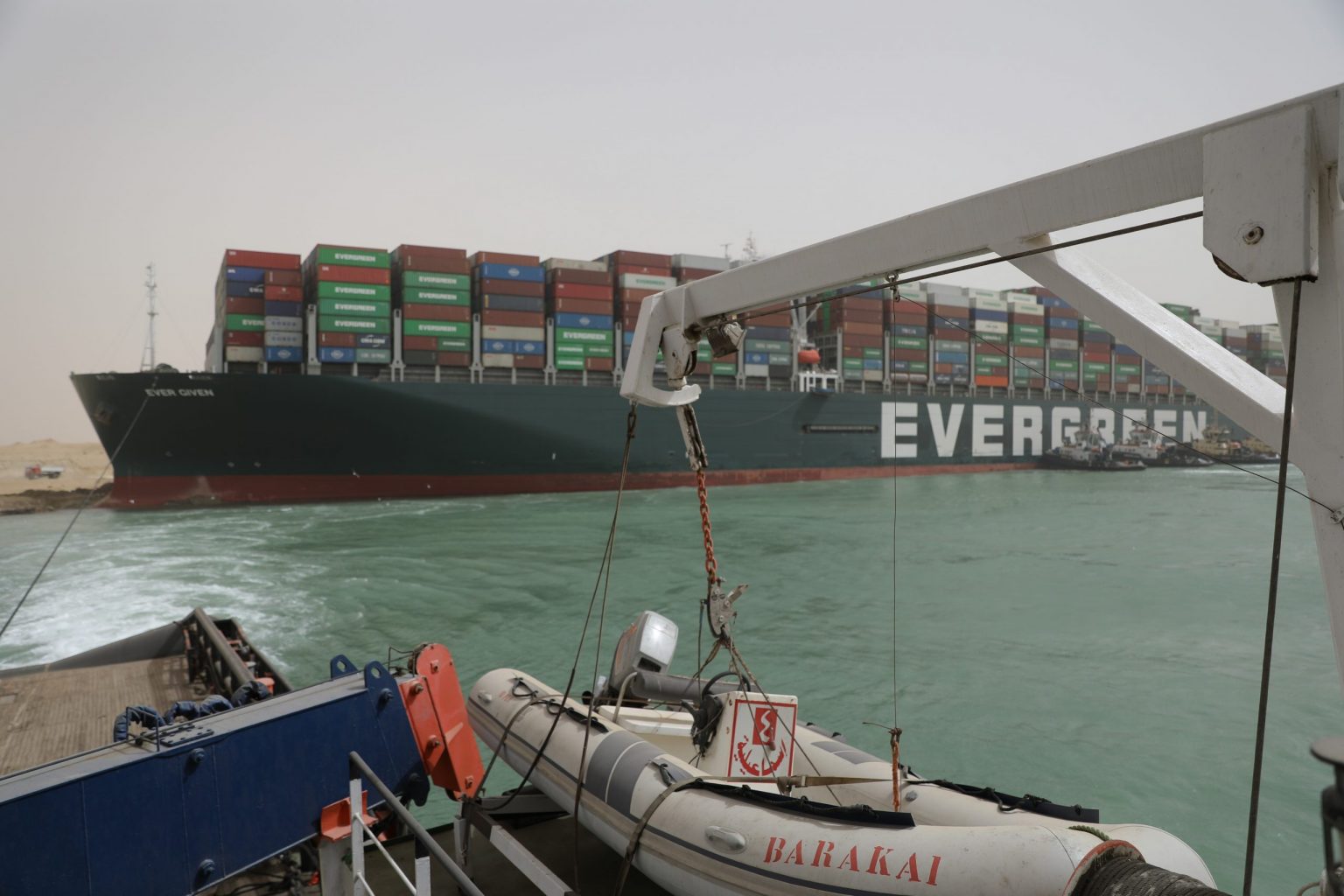 Ever Given aground Suez