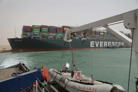 Ever Given aground Suez
