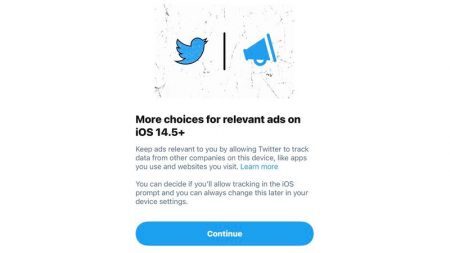 Twitter ad Track prompt