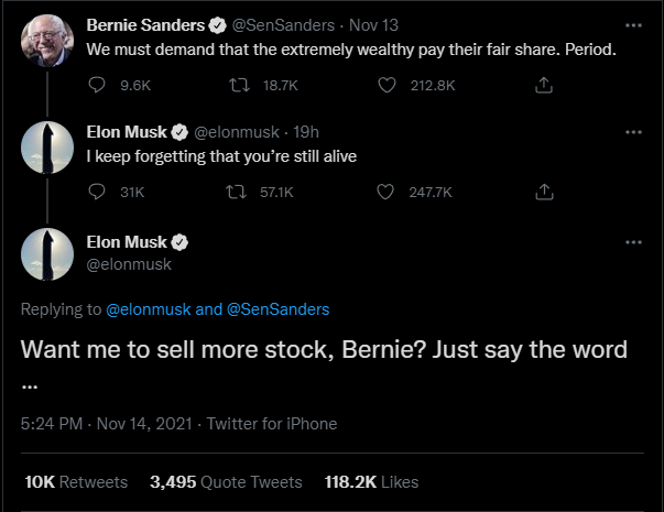 Elon v Bernie