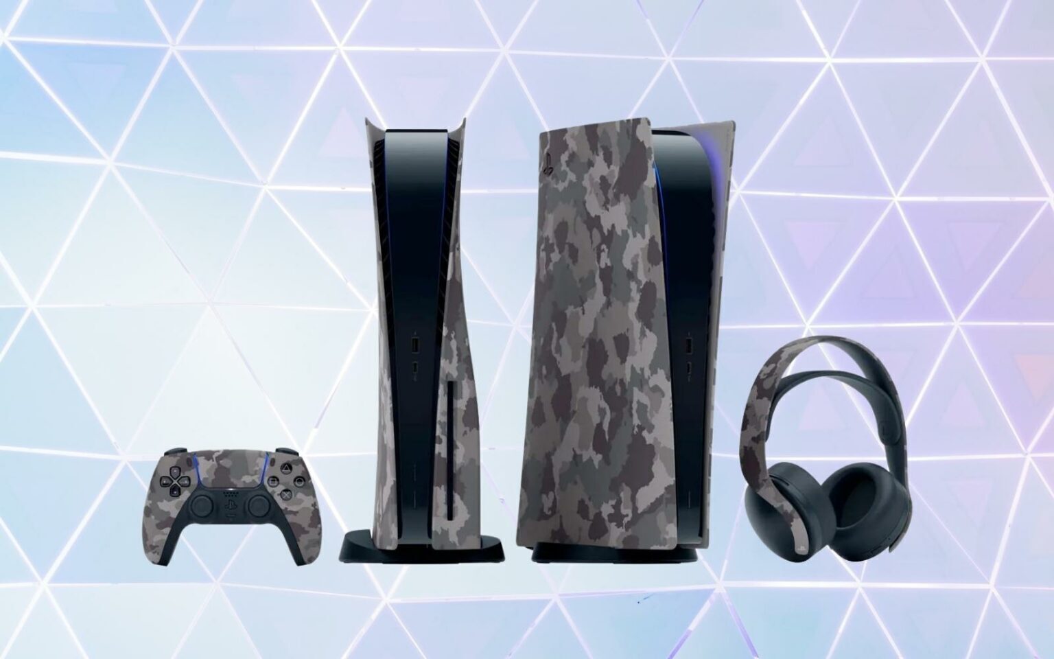 Grey Camouflage PlayStation