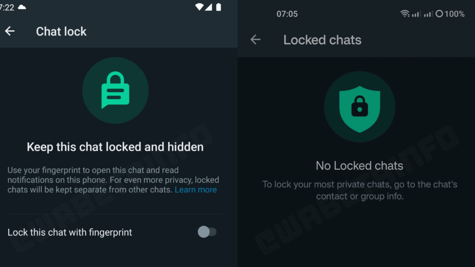 WhatsApp lock chats