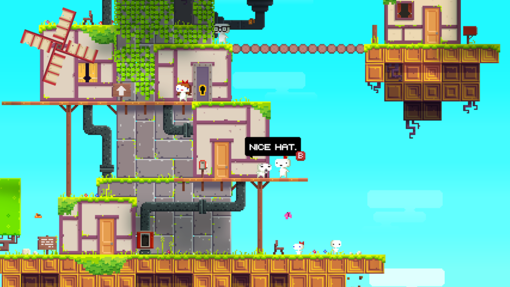 The 2012 game, Fez, was designed by Phil Fish. Polytron Corporation, CC BY-SA