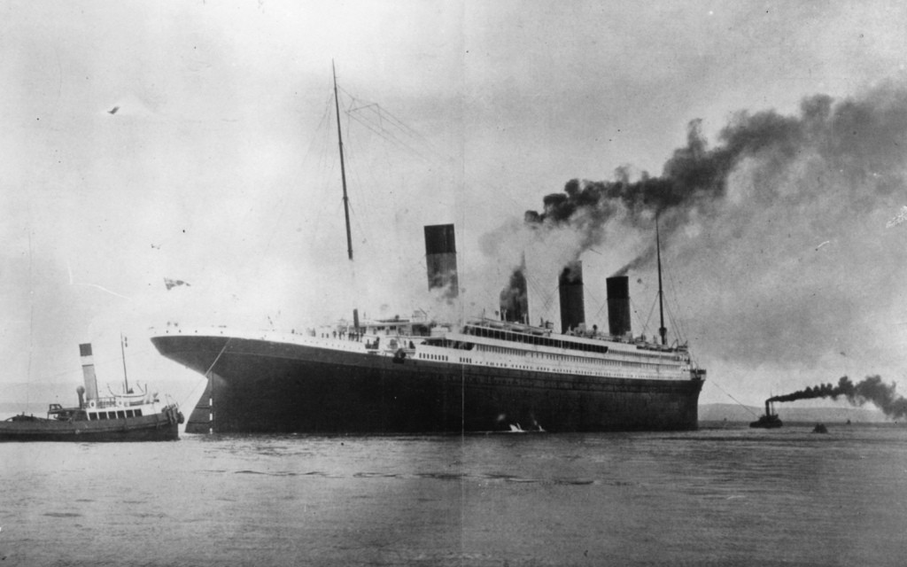 An old image of the Titanic, TikTok