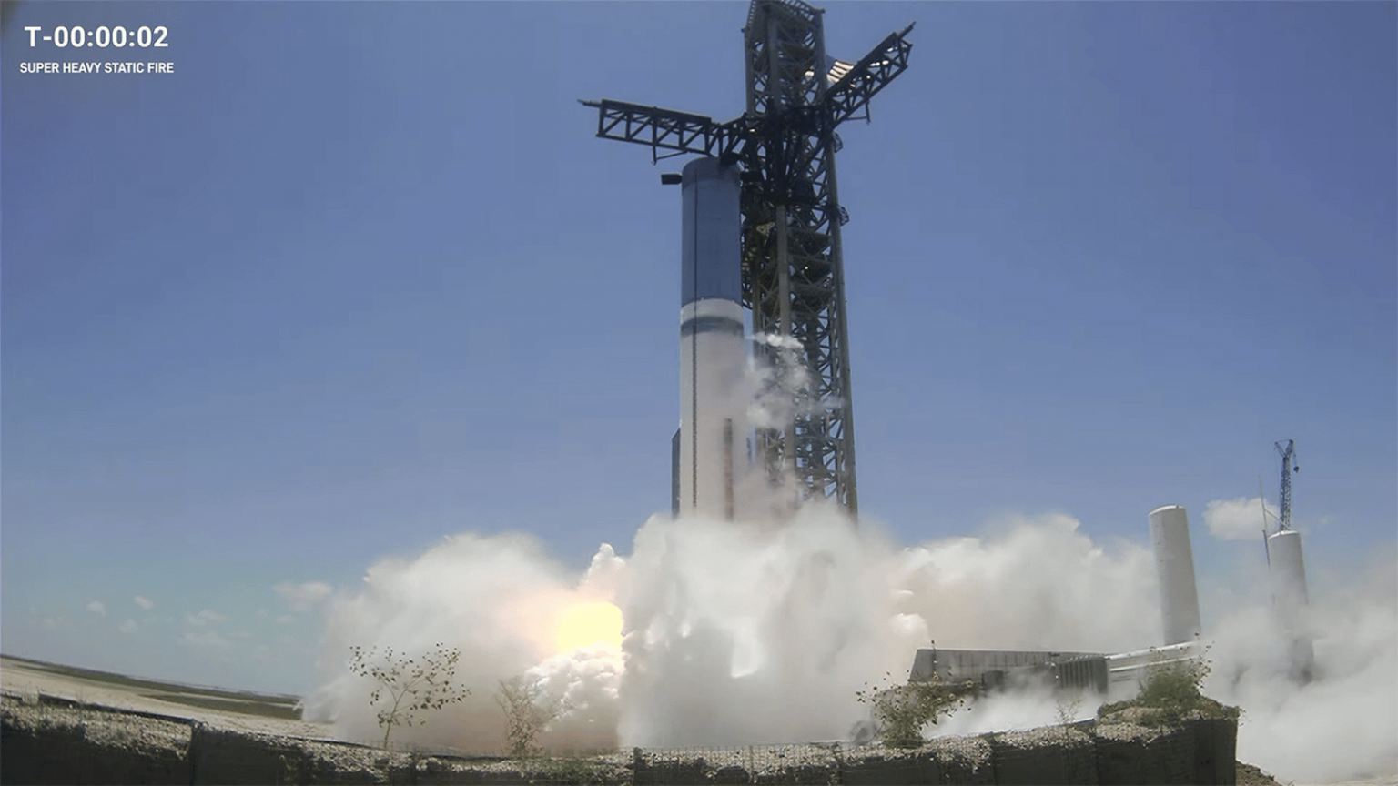 SpaceX Super Heavy Booster 9 Static Fire