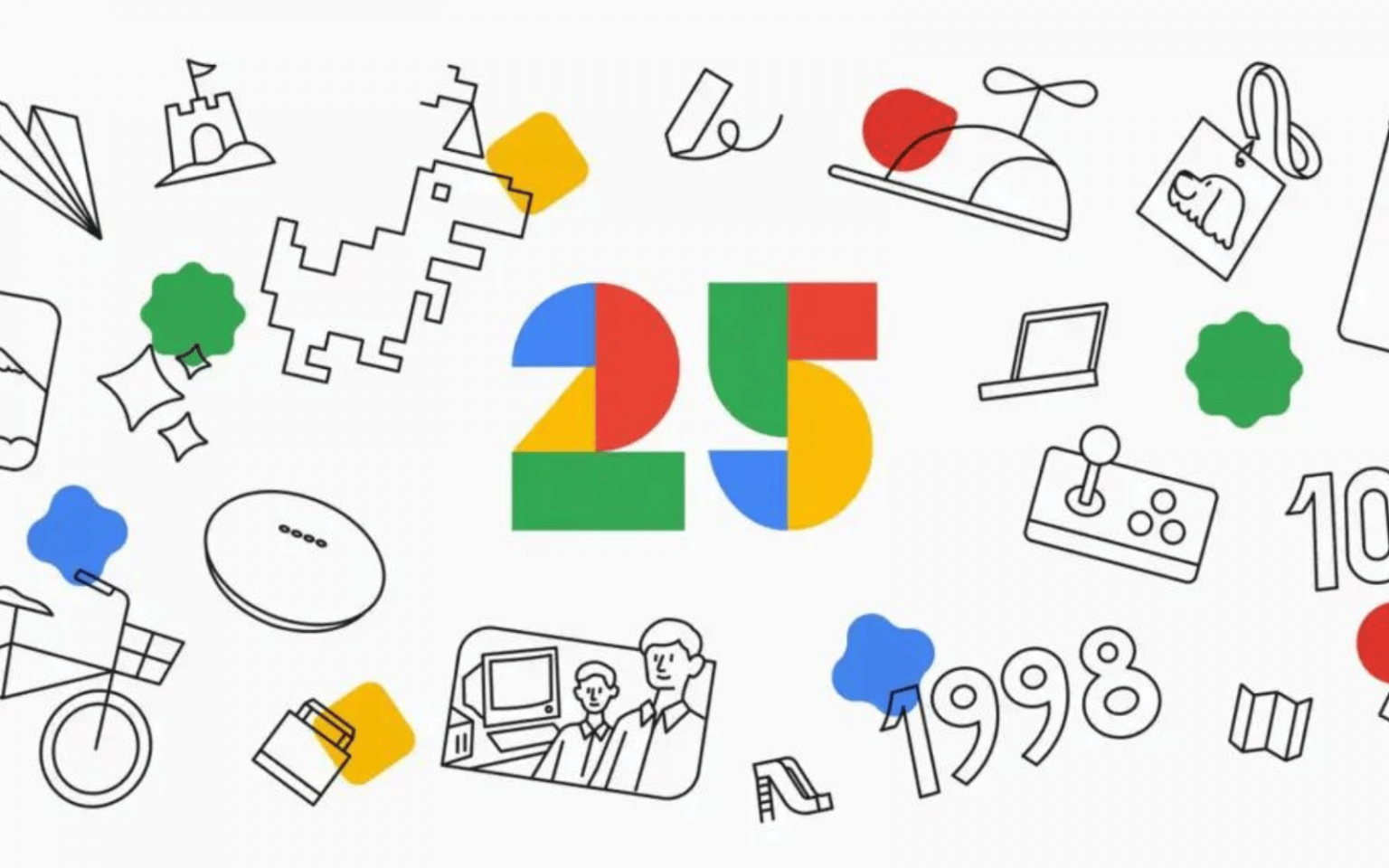 Google 25th Birthday wallpaper thing