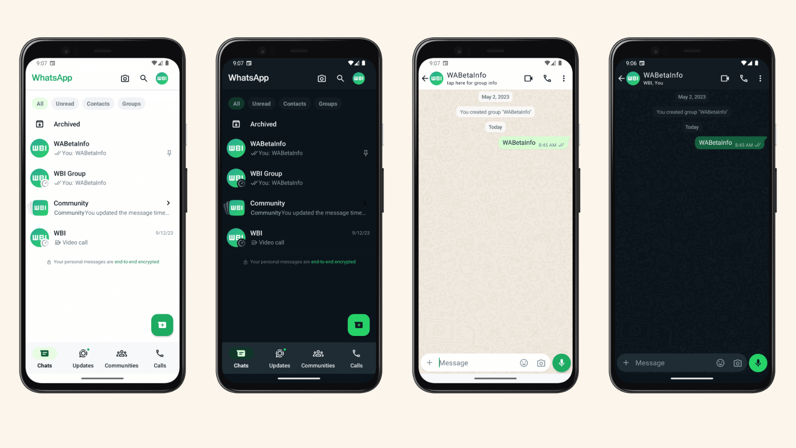 WhatsApp new UI WABetaInfo (LS: WGA)