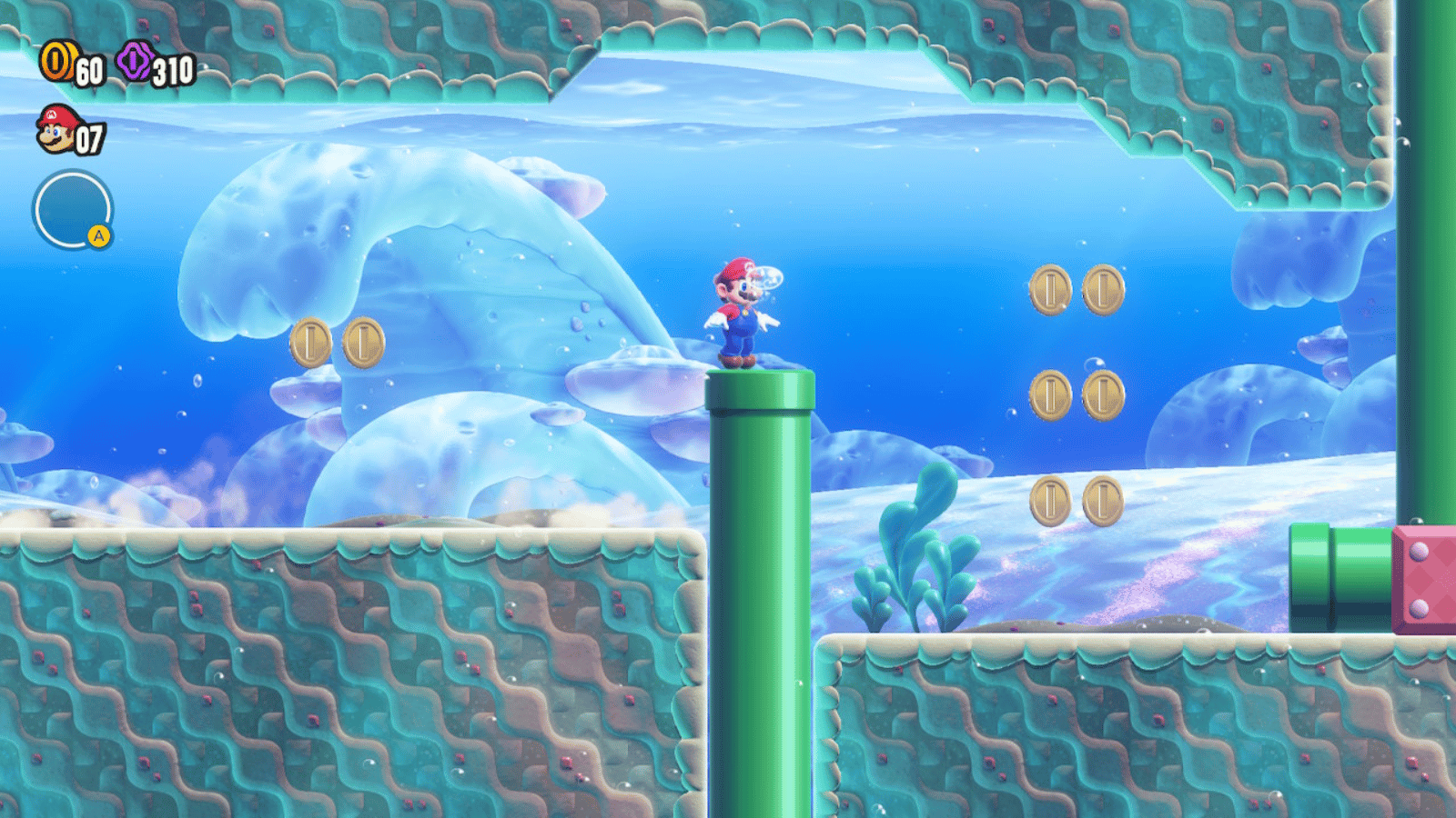 Super Mario Bros. Wonder review - water level