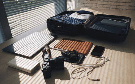 Suitcase travel gadgets basic