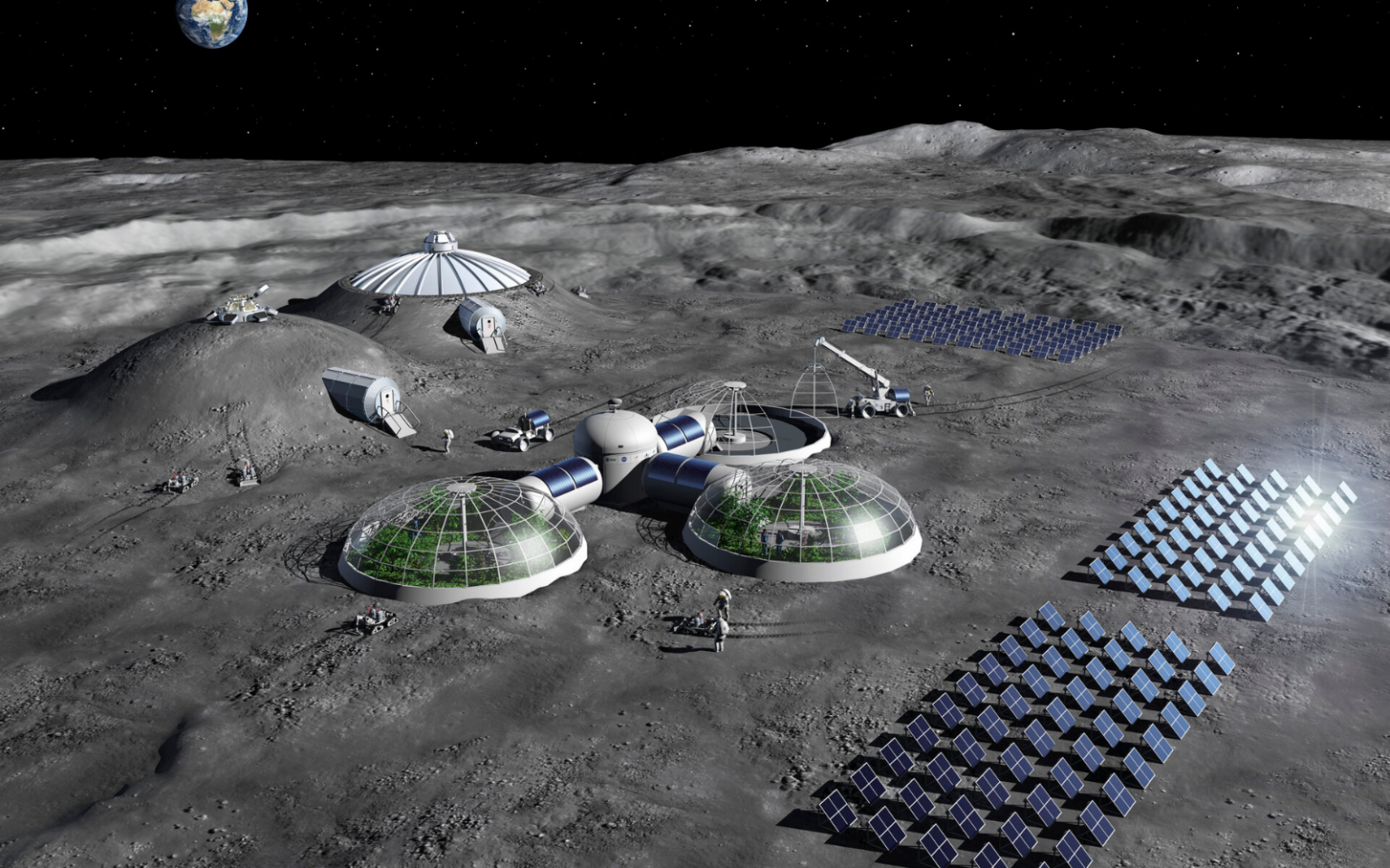 Artist's impression of a Lunar Base (Moon) (ESA - P Carril)