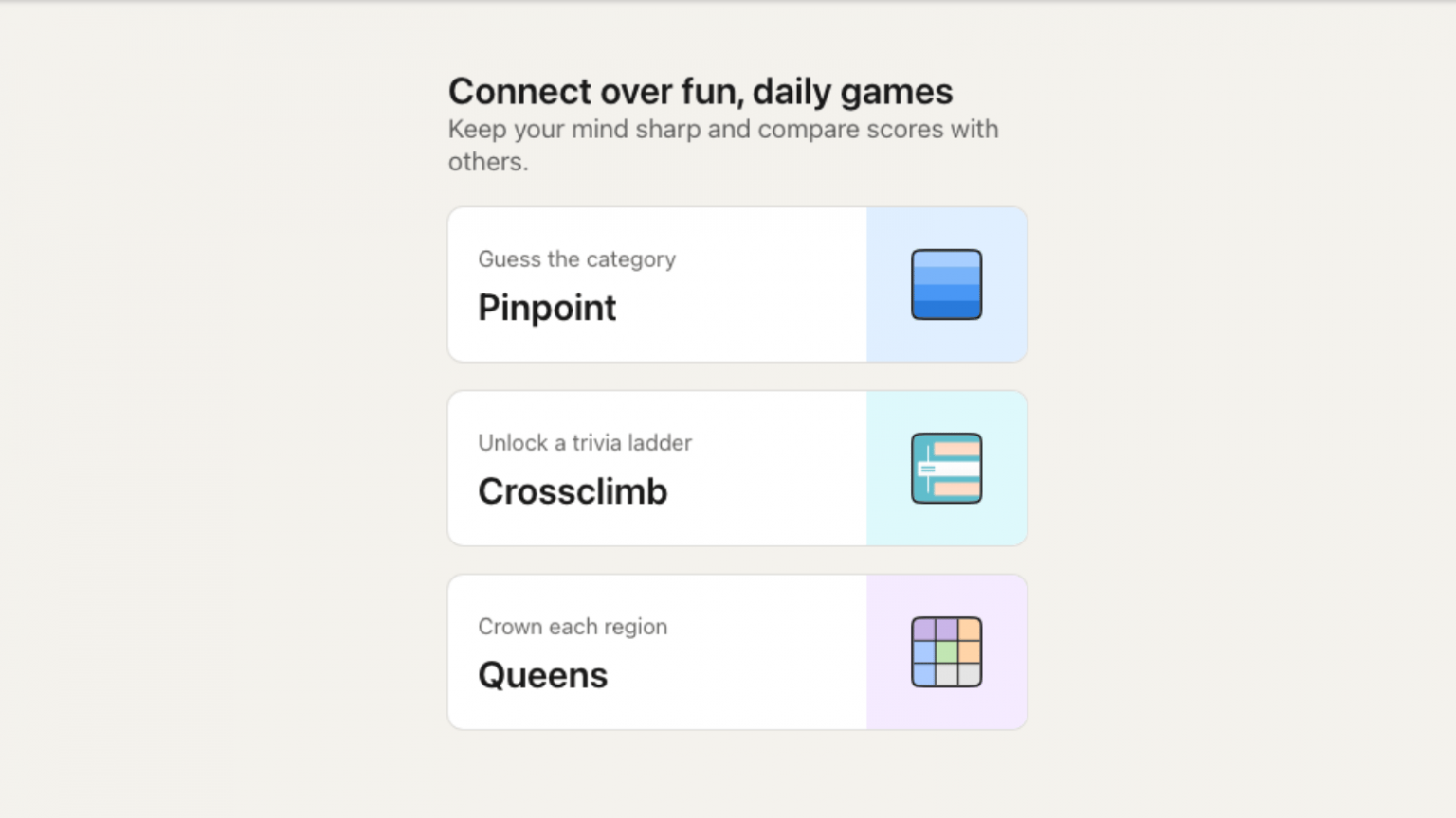 LinkedIn has games now, in case you had nothing better to do at work ...