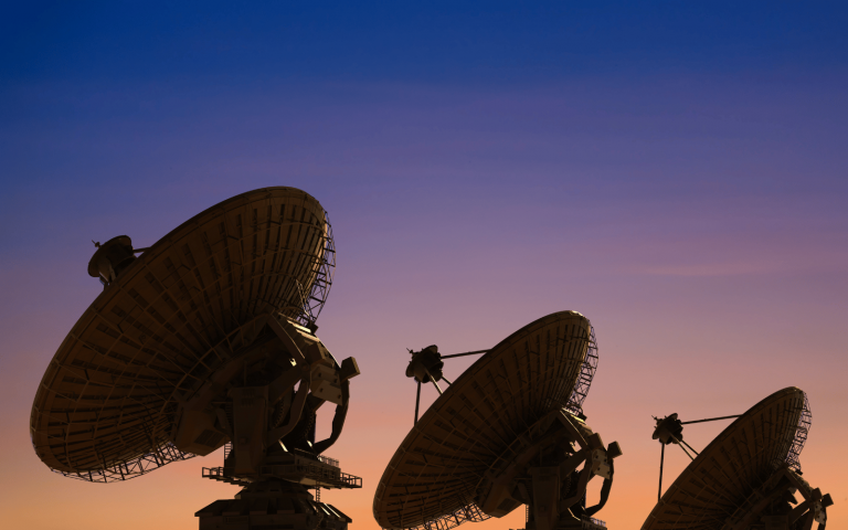 Satellite dish header (AI aliens)