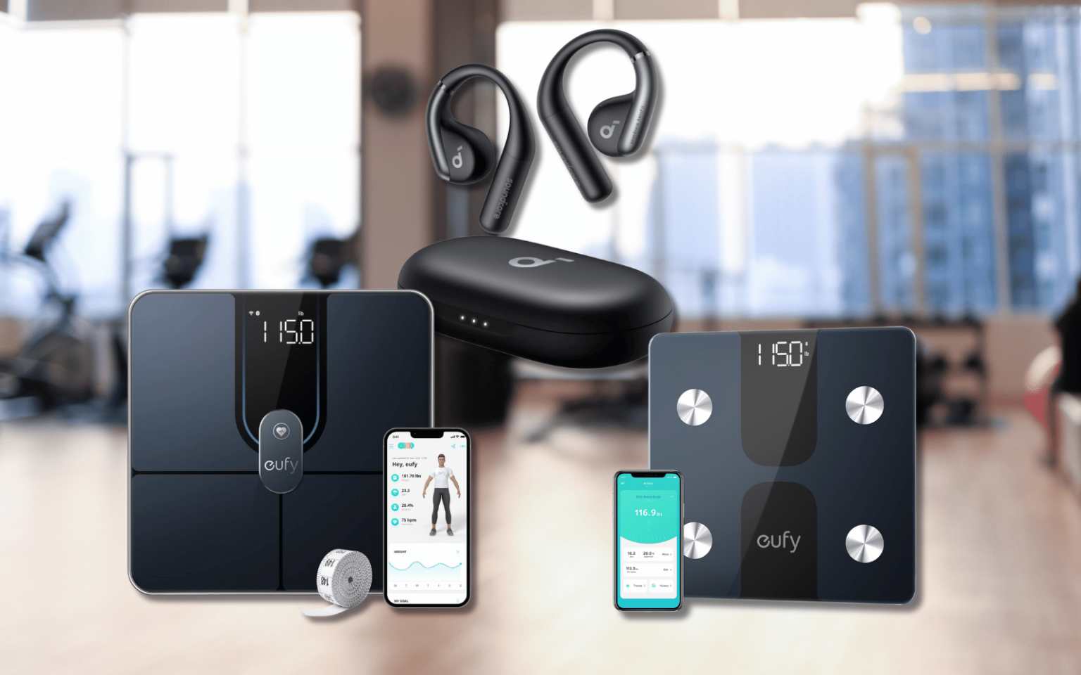 Fitness gadgets from euphy and soundcore