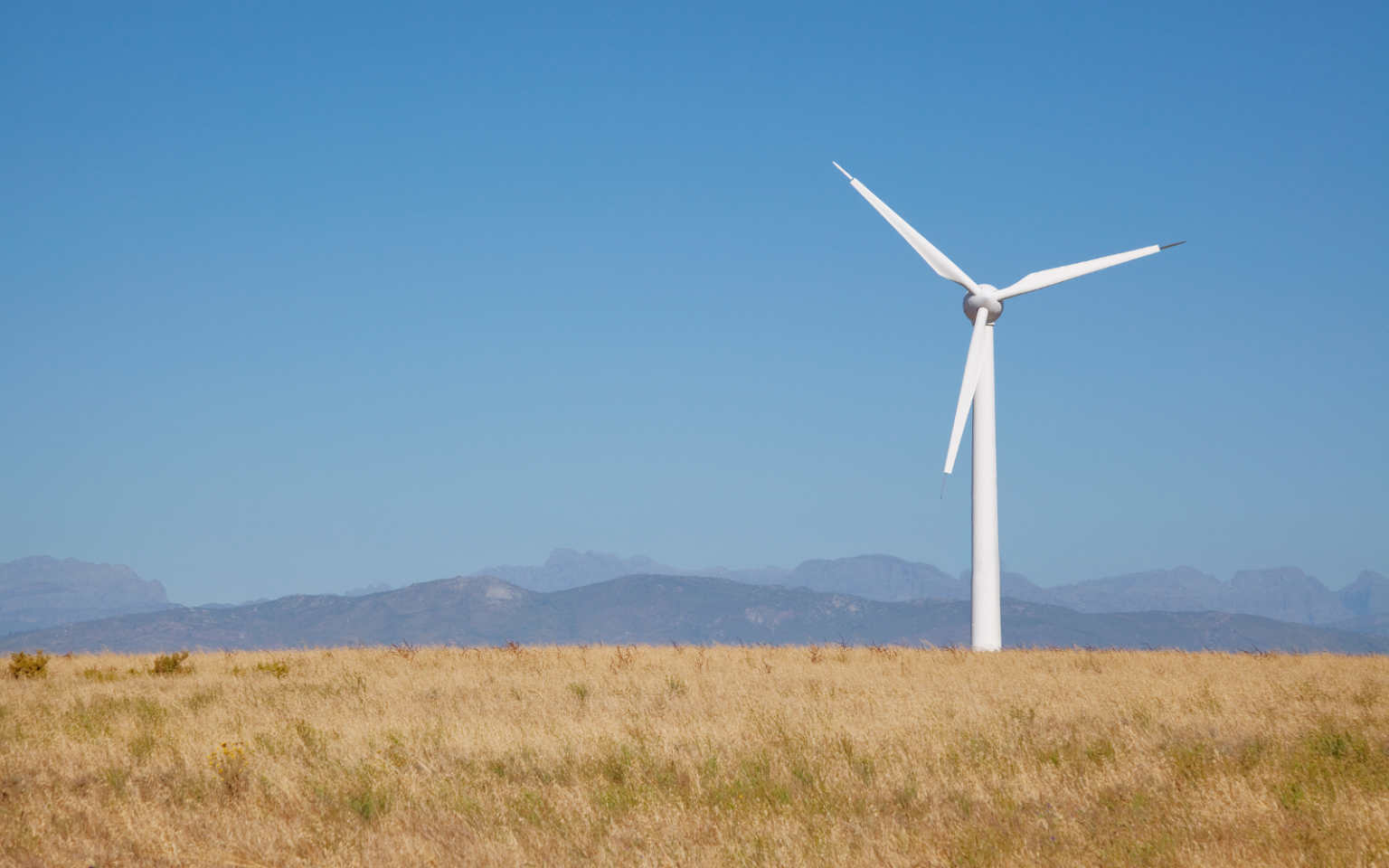 Wind turbine in South Africa (renewable energy)