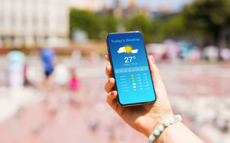 Weather forecast header (AI)