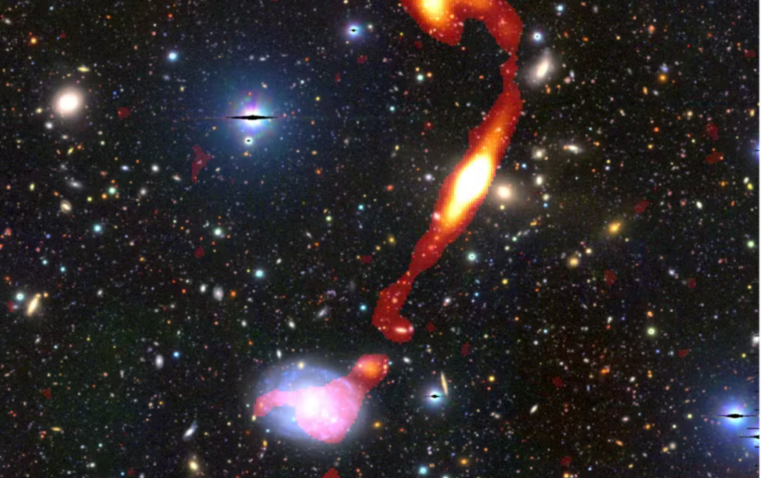 Inkathazo’s glowing plasma jets header (South African telescope) (star)