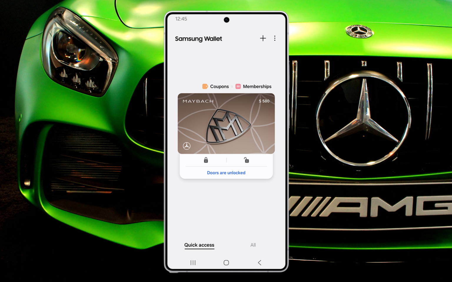 Samsung Wallet isn’t just for cards; it’s your Merc’s car keys, too Samsung Wallet Mercedes keys