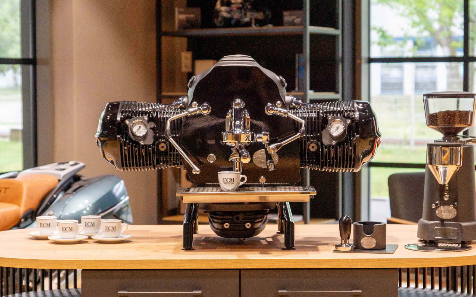 The R160,000 Big Coffee Boxer is part espresso machine, part BMW motorcycle BMW Big Coffee Boxer header