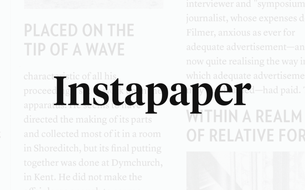 Instapaper header