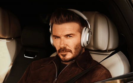 B&W Px8 S2 headphones on David Beckham