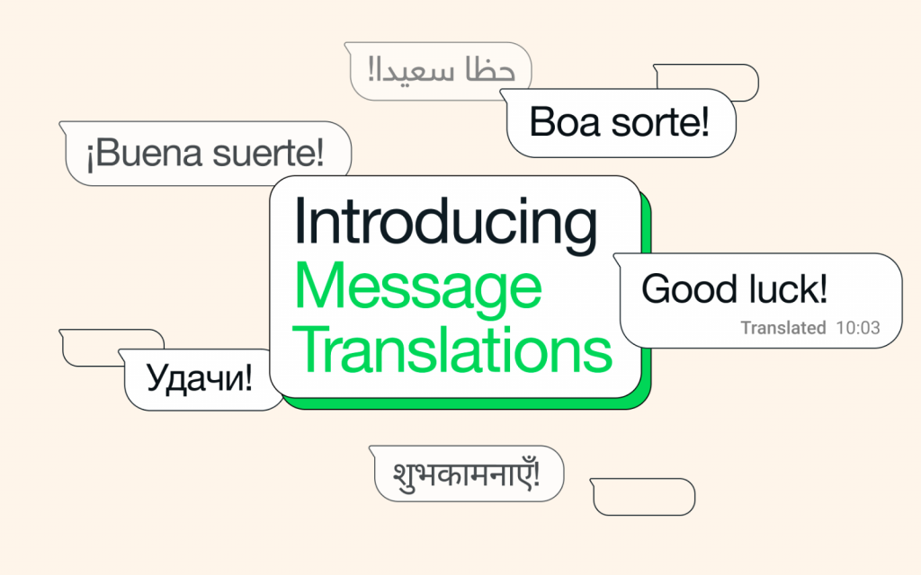 WhatsApp live translations header