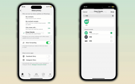 whatsapp close friends