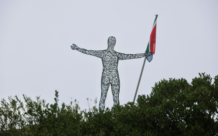 South Africa (SA) figure flag header