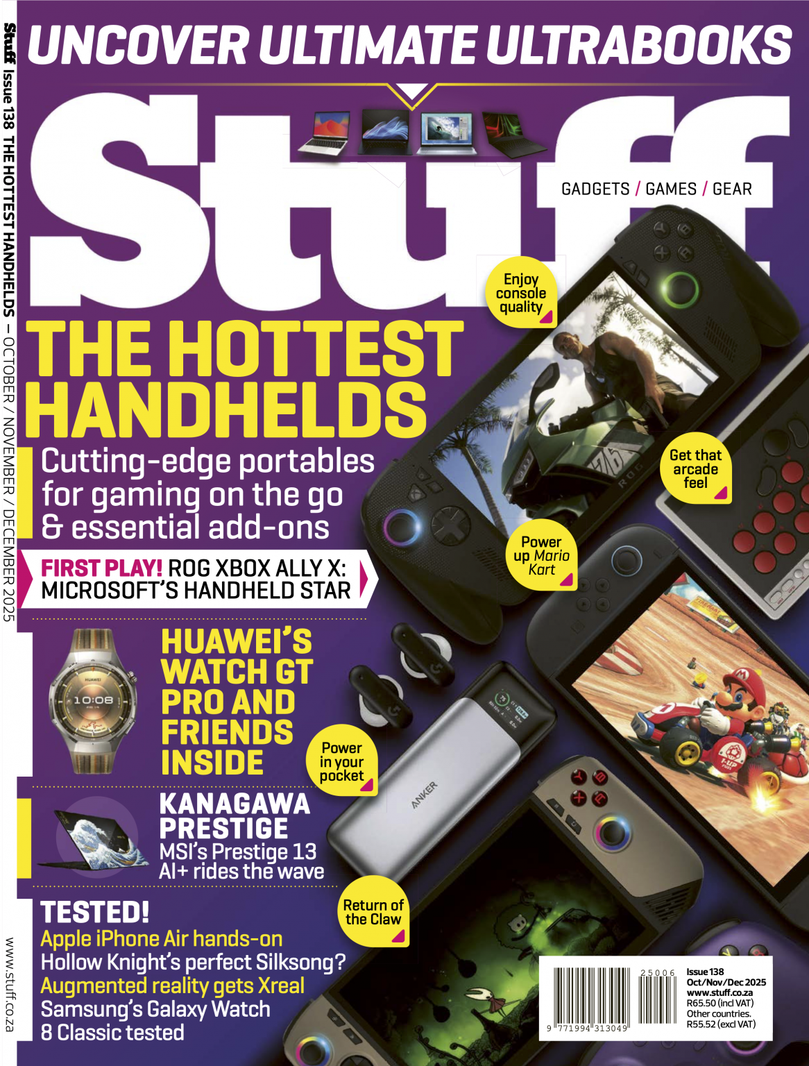In This Issue – The October-November-December (Hottest Handhelds) Issue Stuff138 Cover October-November-December 2025