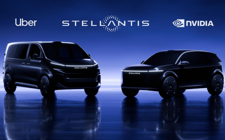 Nvidia, Uber, Stellantis, and Foxconn join forces to accelerate self-driving fleet Uber, Stellantis, Nivida partnership header