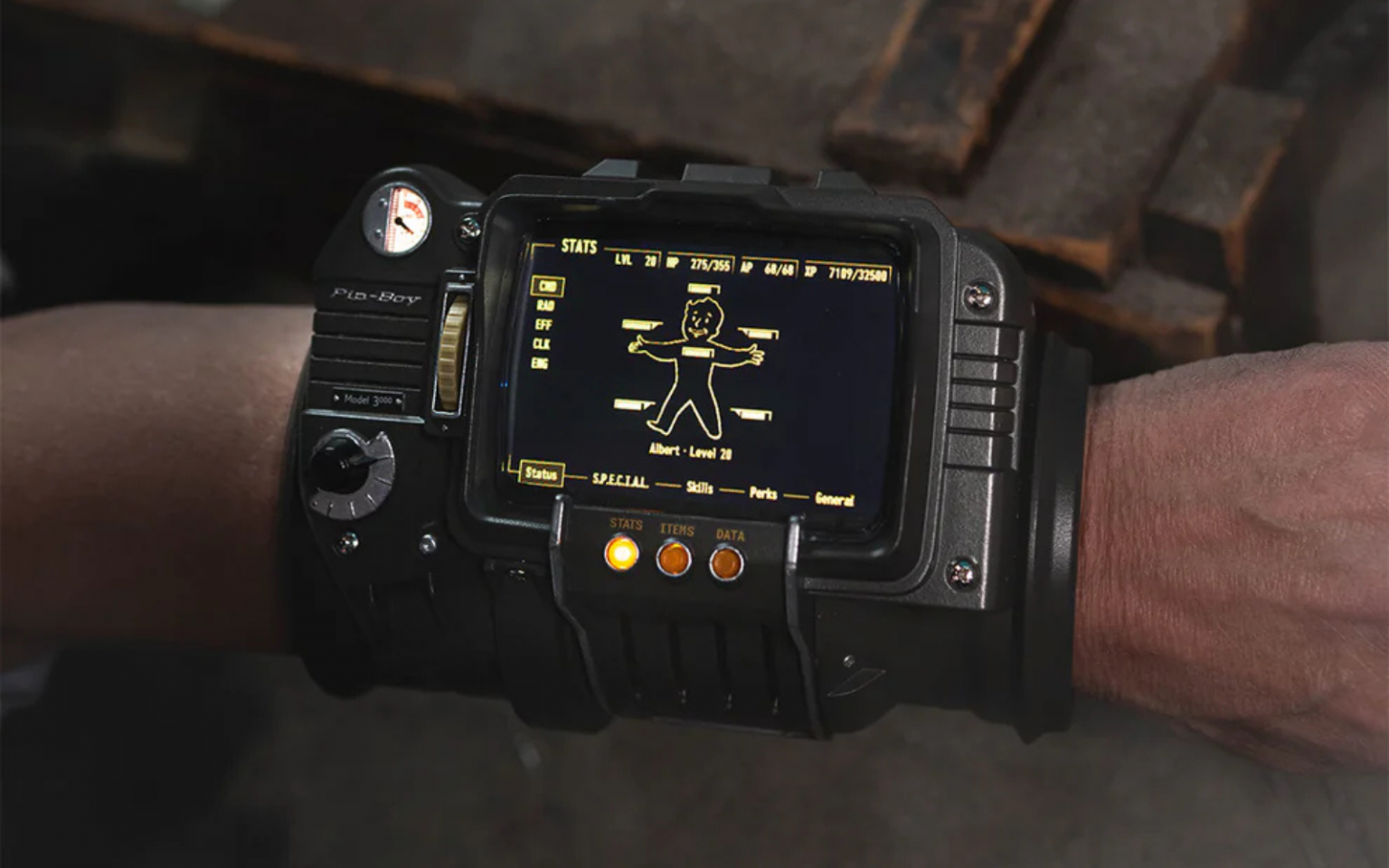 Fallout Pip-Boy replica header