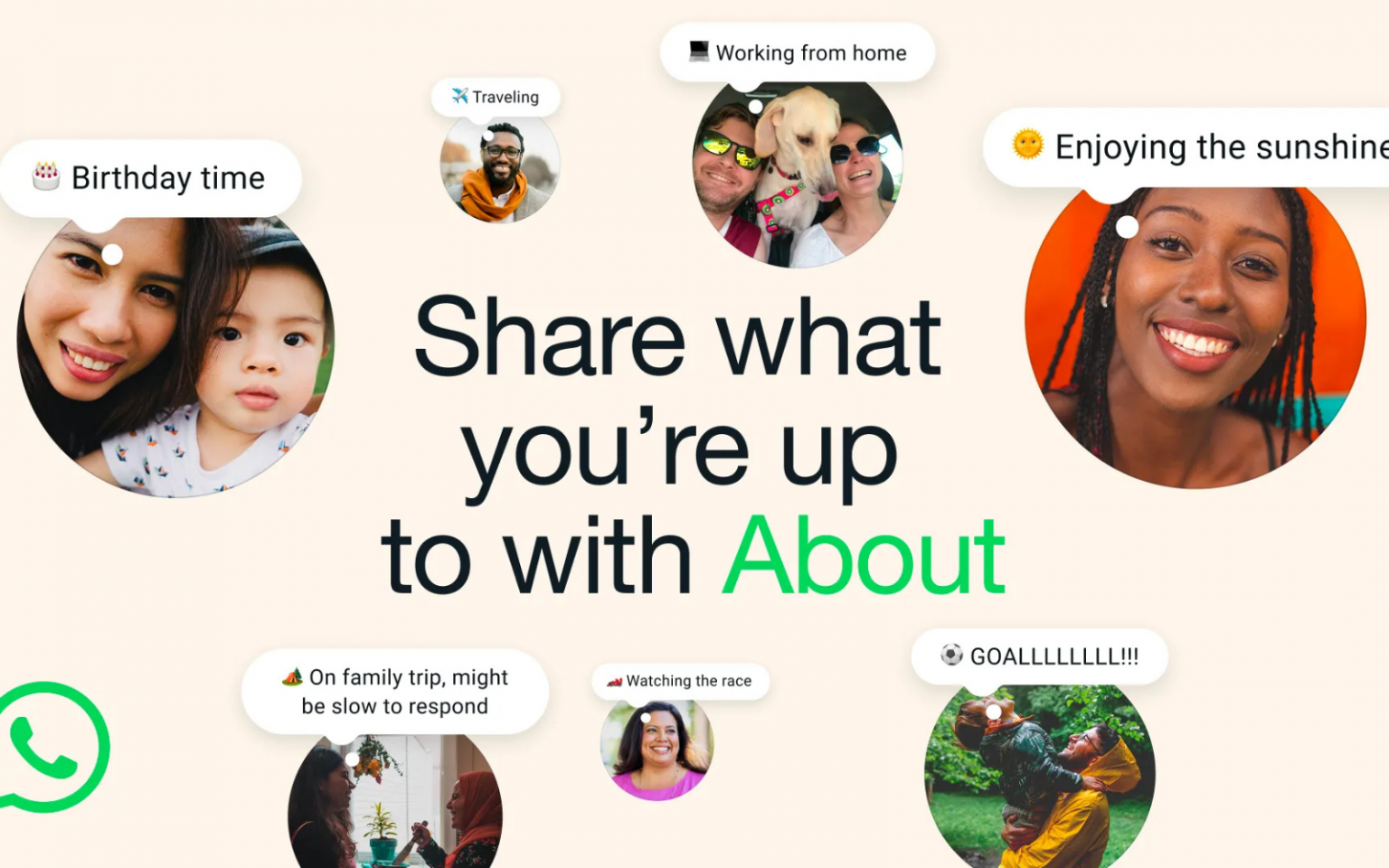 WhatsApp 'About' header