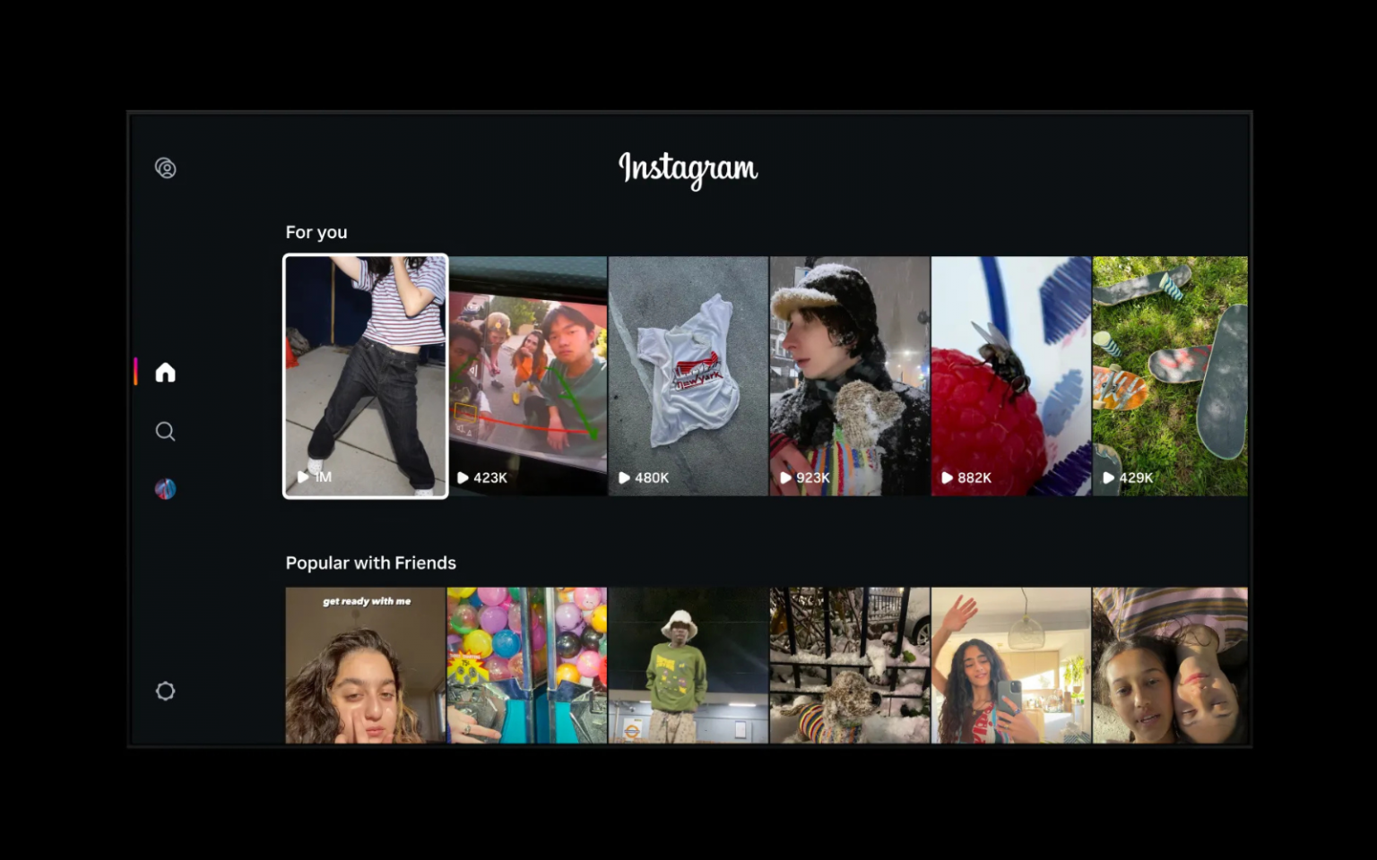 Meta begins testing its Reels-only ‘Instagram for TV’ app Instagram for TV, Reels header
