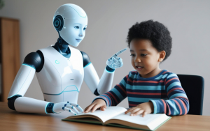 Kids using AI header