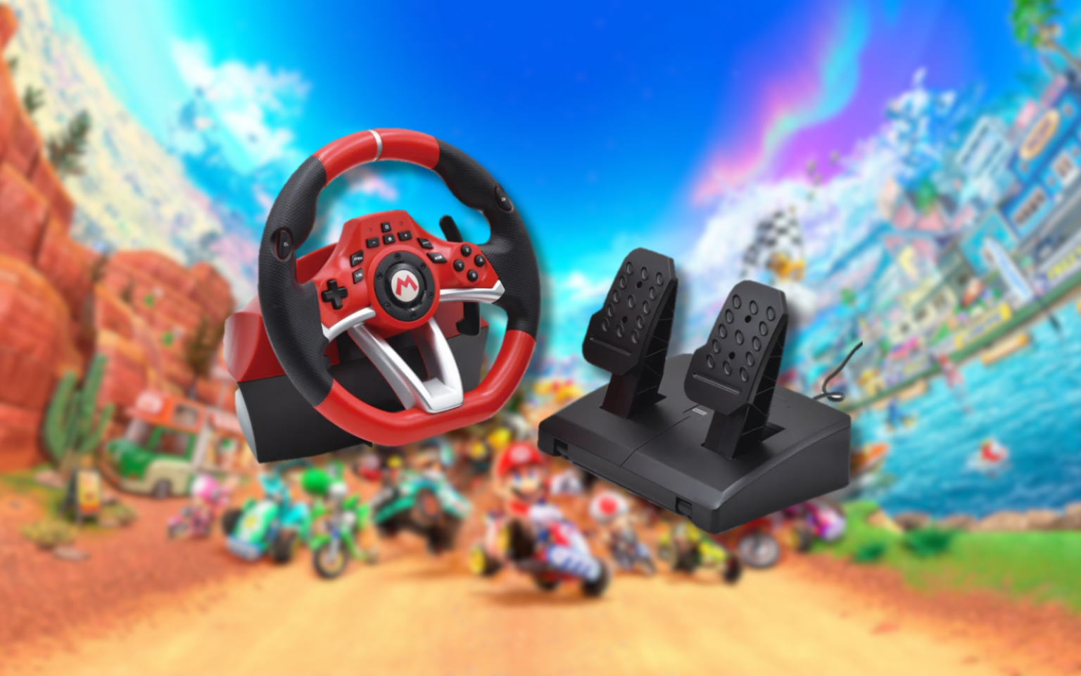 Mario kart World Hori wheel header