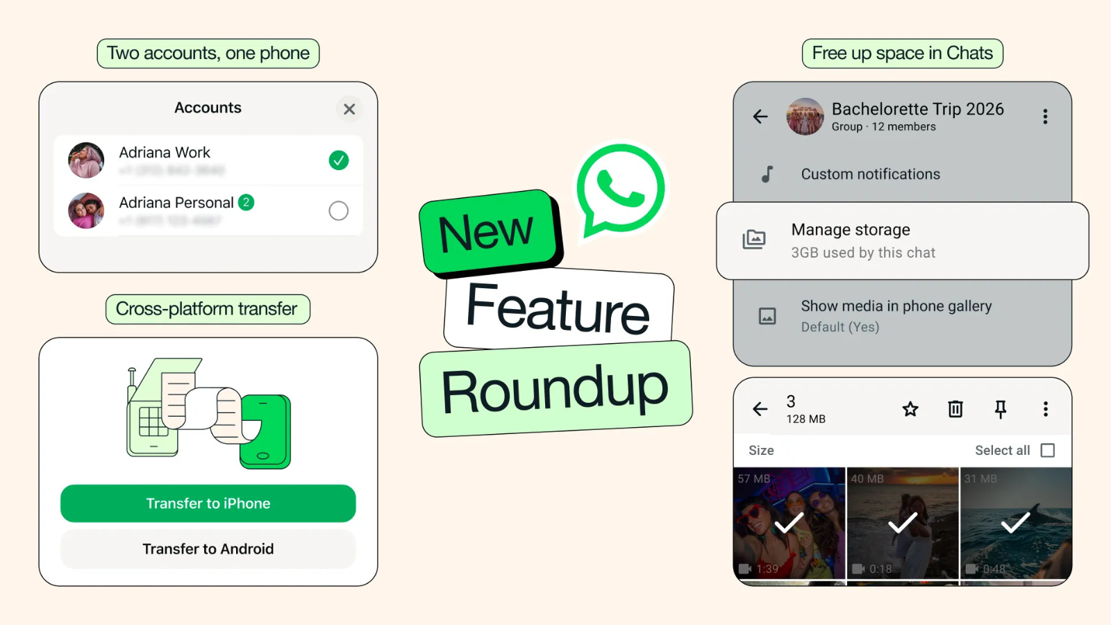 WhatsApp new features March intext