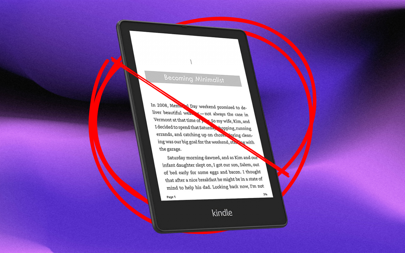 Kindle sunset support header