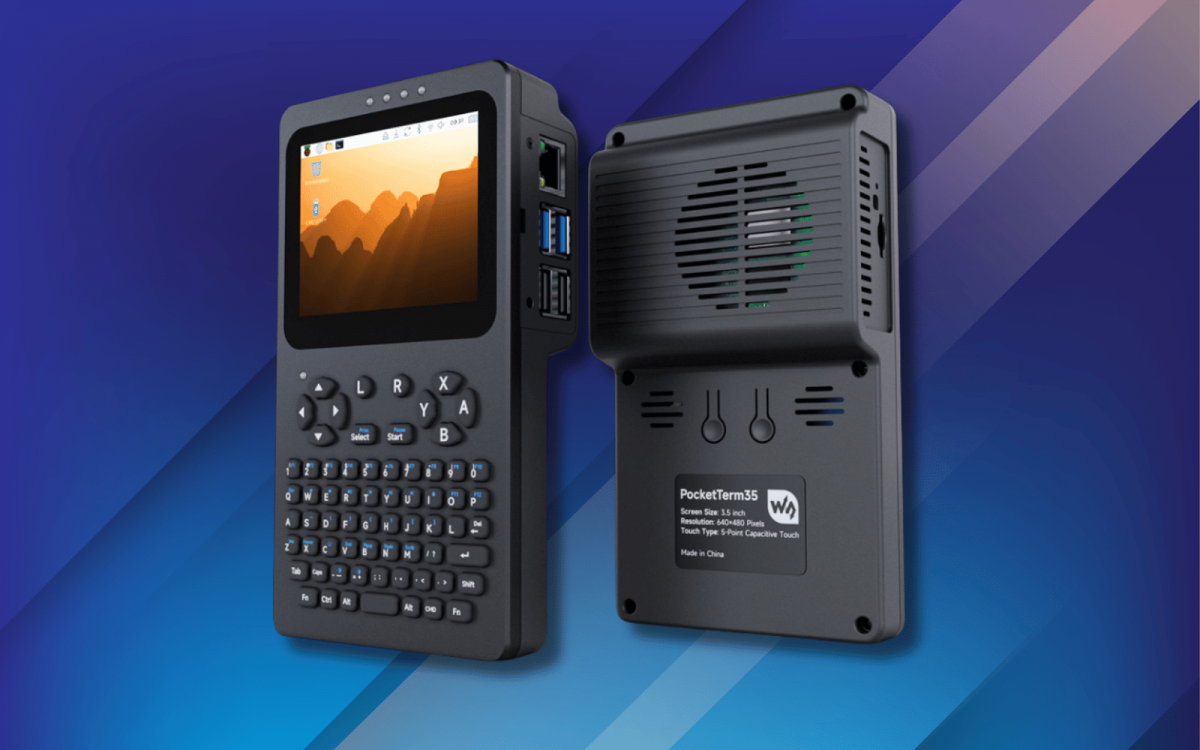 Terminal Raspberry Pi Pocket Computer The PocketTerm35 is a Raspberry Pi 5 handheld PC with possibilities ...