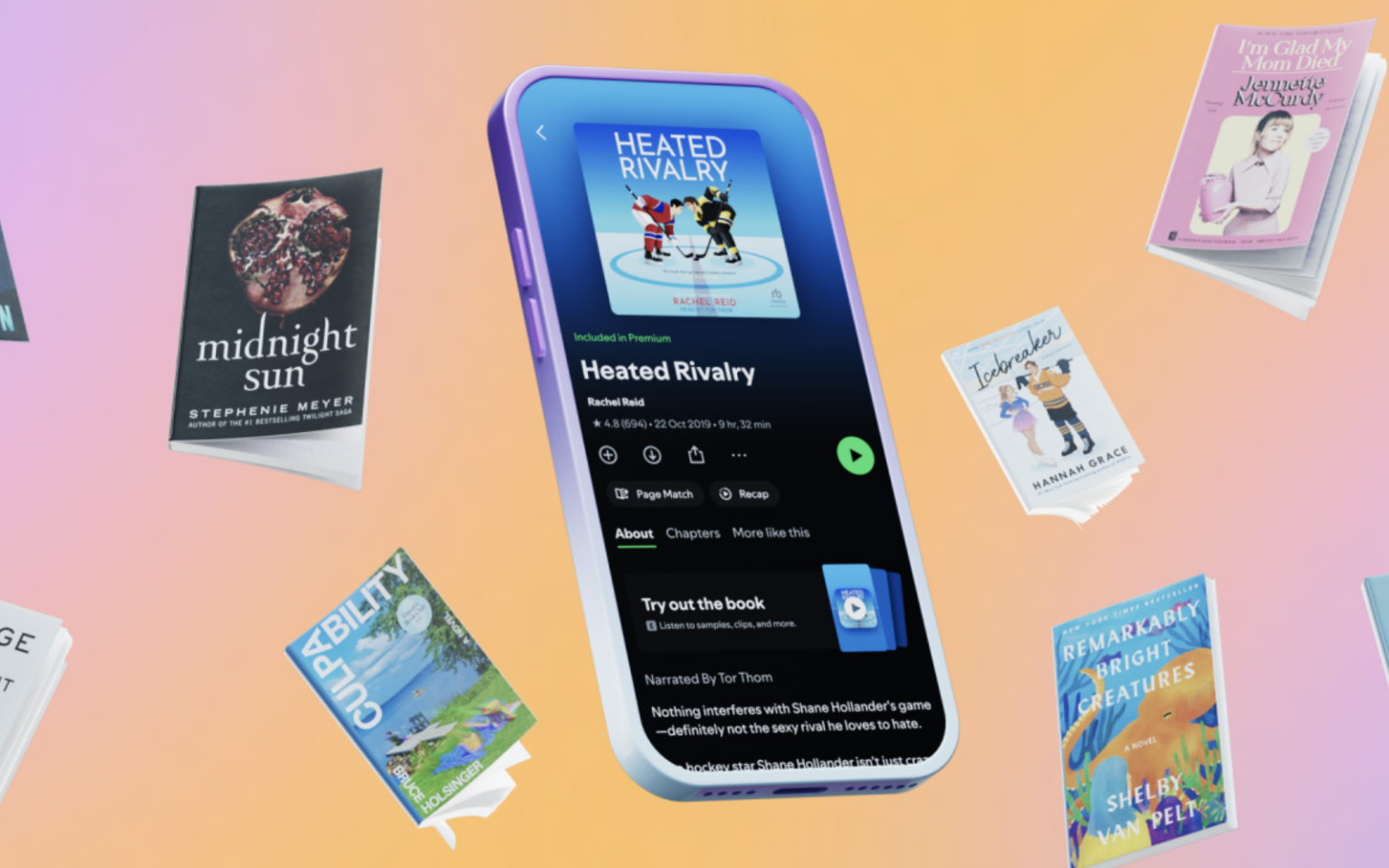 Spotify printed books header