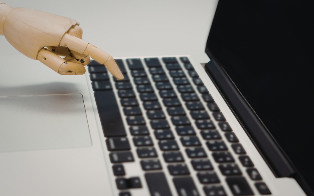 Robot typing (AI) header