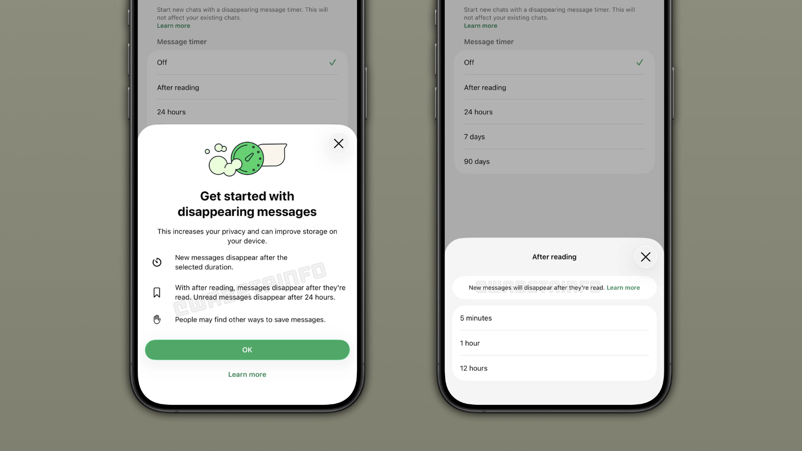 WhatsApp disappearing messages (WABetaInfo) intext
