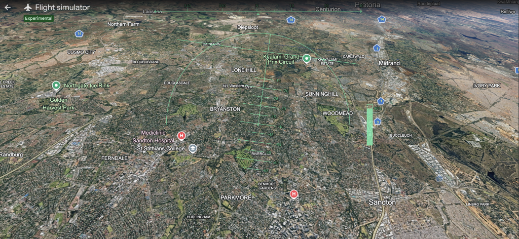 Google Earth Flight Sim
