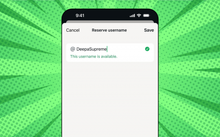 WhatsApp usernames reservation header
