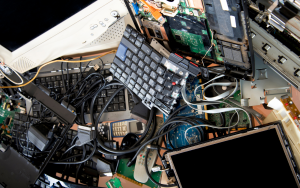 old electronics header