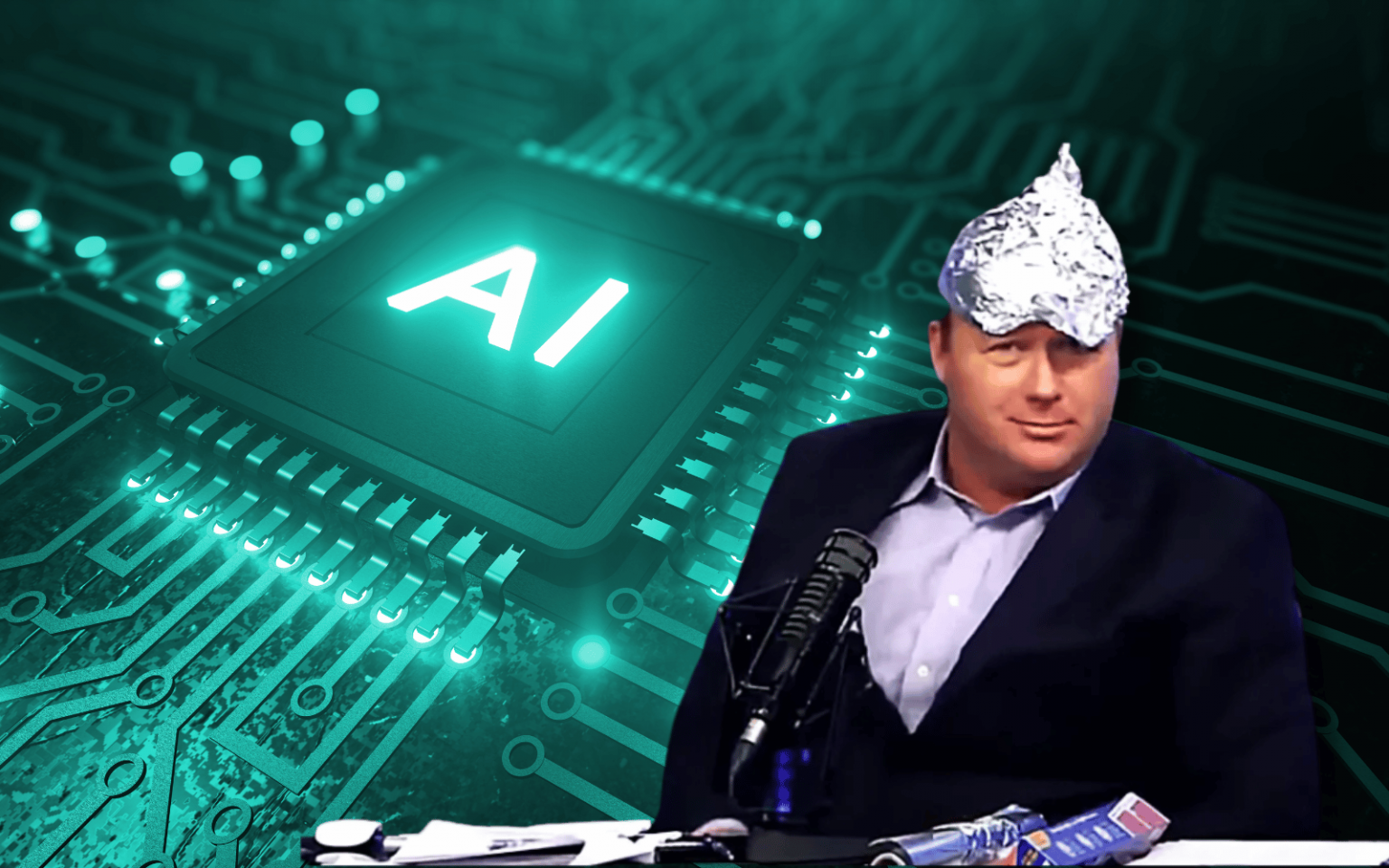 Time for tinfoil? Recent events in the artificial intelligence space seem awfully convenient Alex Jones AI Tinfoil