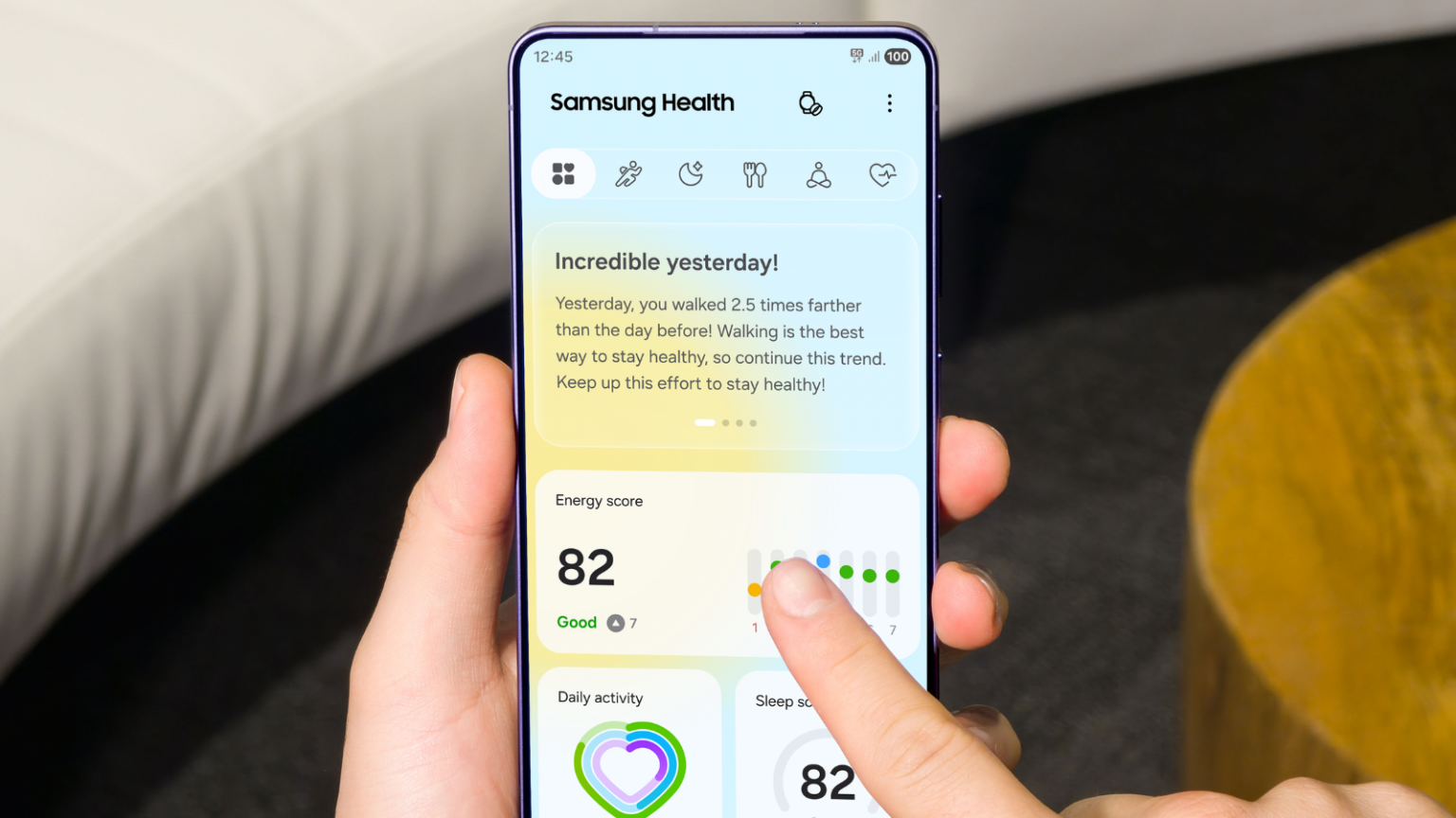 Samsung Health intext