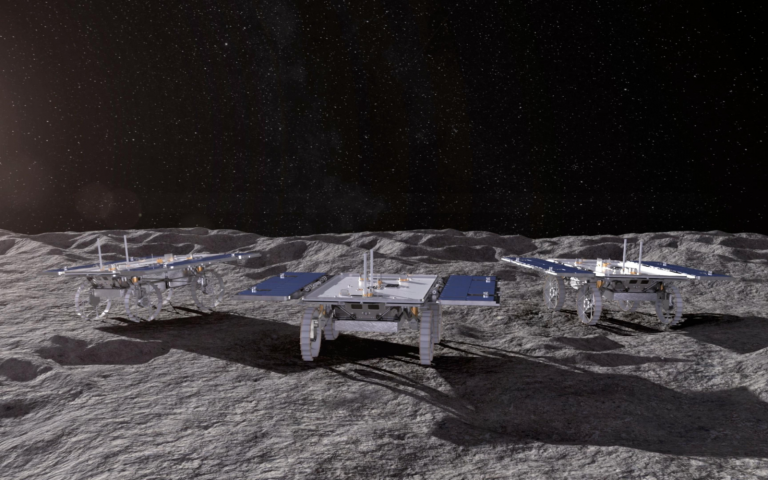 Exploring the Moon will require rovers that can think for themselves – an upcoming NASA mission will test whether they can CADRE Rovers Concept (NASA) header