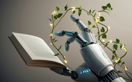 AI is flooding the online book market with poor translations – here’s how to spot them Robot AI books header