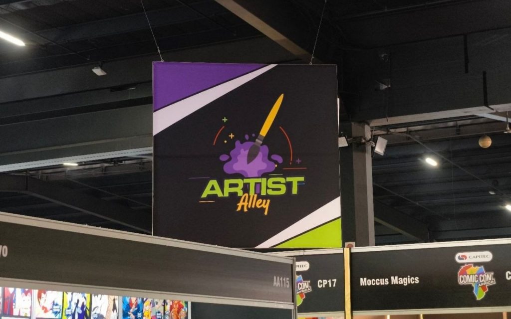 Artist Alley brings an authentic Comic Con Africa vibe to Hall 4 Comic Con Africa 2026 Artist Alley header