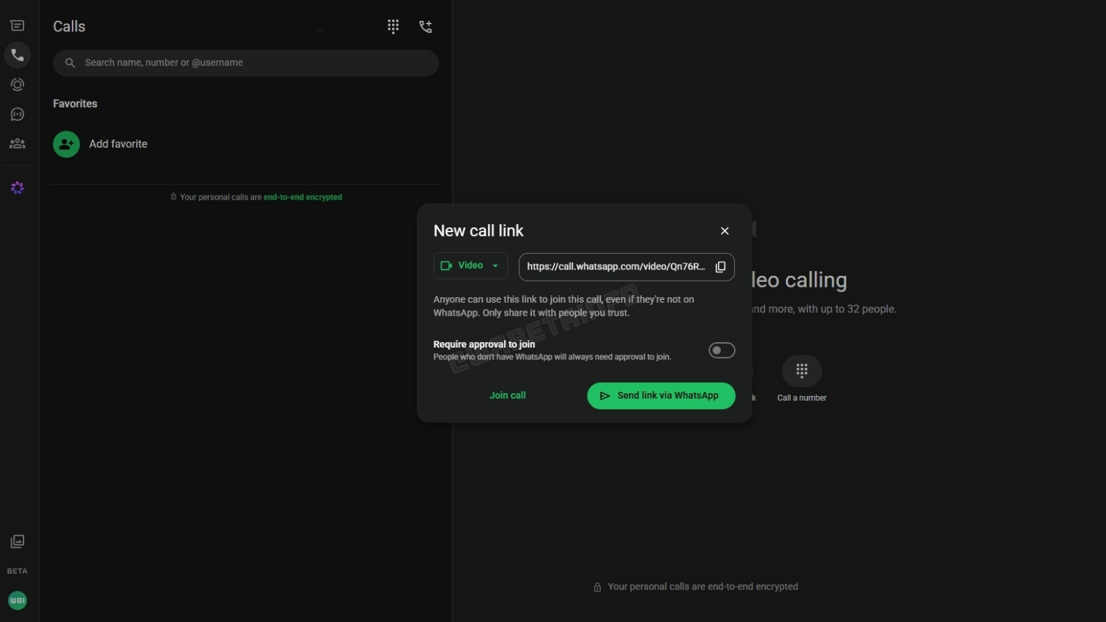 WhatsApp 'guest calls' intext