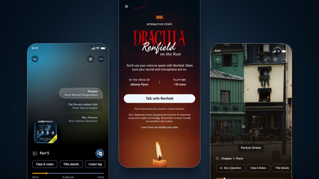 Audible’s ‘Interactive Stories’ use AI to let readers talk to Dracula characters Audible Interactive Stories